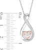 Thumbnail Image 2 of Unstoppable Love™ 1/20 CT. T.W. Diamond Heart Infinity Pendant in Sterling Silver and 10K Rose Gold