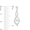Thumbnail Image 2 of Unstoppable Love™ 1/10 CT. T.W. Diamond Flame Drop Earrings in Sterling Silver