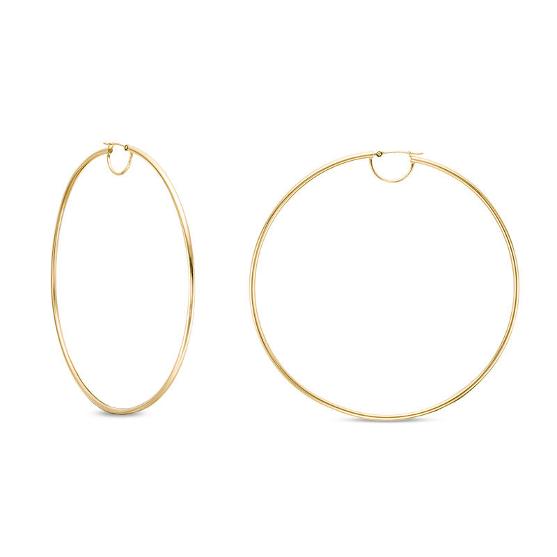 Main Image 1 of 80.0mm Hoop Earrings in 14K Gold