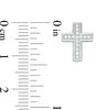 Thumbnail Image 2 of Men’s 1/20 CT. T.W. Diamond Cross Single Stud Earring in Stainless Steel