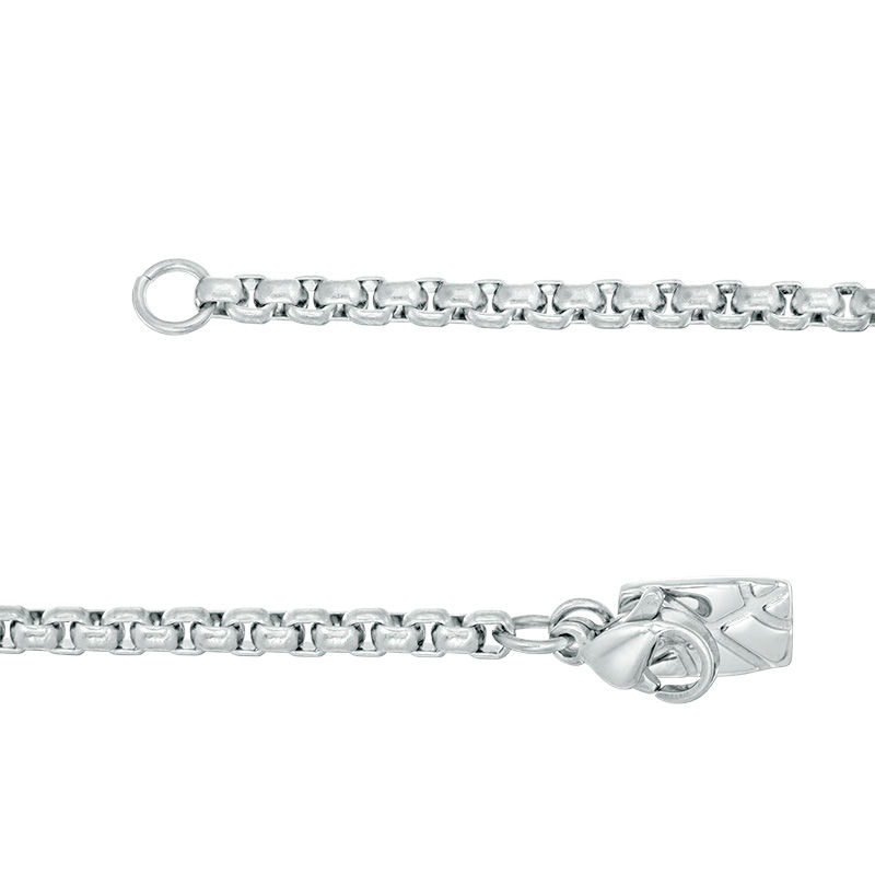 Main Image 3 of Men's 1/8 CT. T.W. Enhanced Blue Diamond Cross Pendant in Two-Tone Stainless Steel - 24"