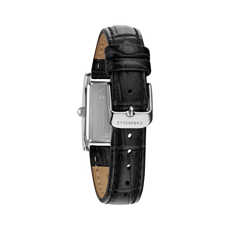 Main Image 3 of Ladies' Caravelle by Bulova Strap Watch with Rectangular Silver-Tone Dial (Model: 43L202)