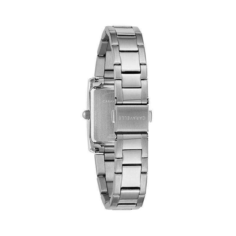 Ladies' Caravelle by Bulova Watch with Rectangular Silver-Tone Dial (Model: 43L203)