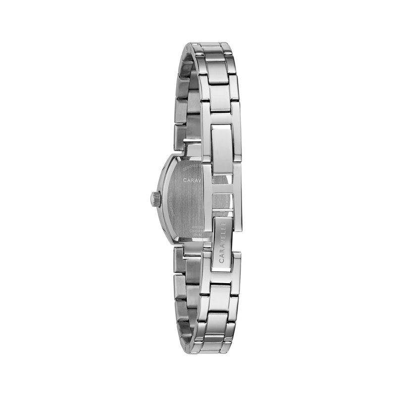 Main Image 3 of Ladies' Caravelle by Bulova Crystal Accent Watch with Tonneau Black Mother-of-Pearl Dial (Model: 43L204)