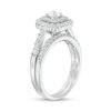 Thumbnail Image 1 of 1 CT. T.W. Diamond Double Cushion Frame Bridal Set in 14K White Gold