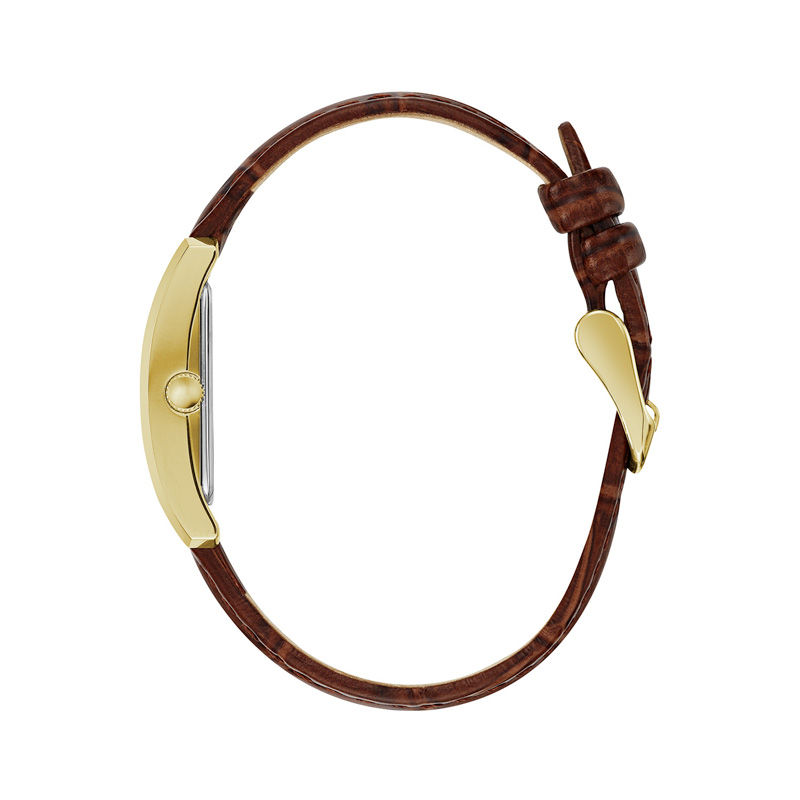 Main Image 2 of Ladies' Caravelle by Bulova Gold-Tone Strap Watch with Rectangular Silver-Tone Dial (Model: 44L234)