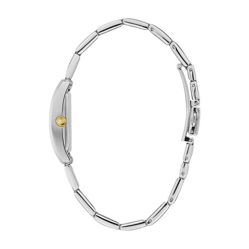 Main Image 2 of Ladies' Caravelle by Bulova Two-Tone Watch with Rectangular Silver-Tone Dial (Model: 45L167)