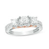 Thumbnail Image 1 of 1 CT. T.W. Diamond Past Present Future® Engagement Ring in 10K Two-Tone Gold