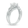 Thumbnail Image 2 of 6.0mm Princess-Cut Lab-Created White Sapphire Braided Shank Bridal Set in Sterling Silver