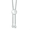 Thumbnail Image 2 of Diamond Accent Interlocking Hearts Bolo Bracelet in Sterling Silver and 10K Rose Gold - 9.5"