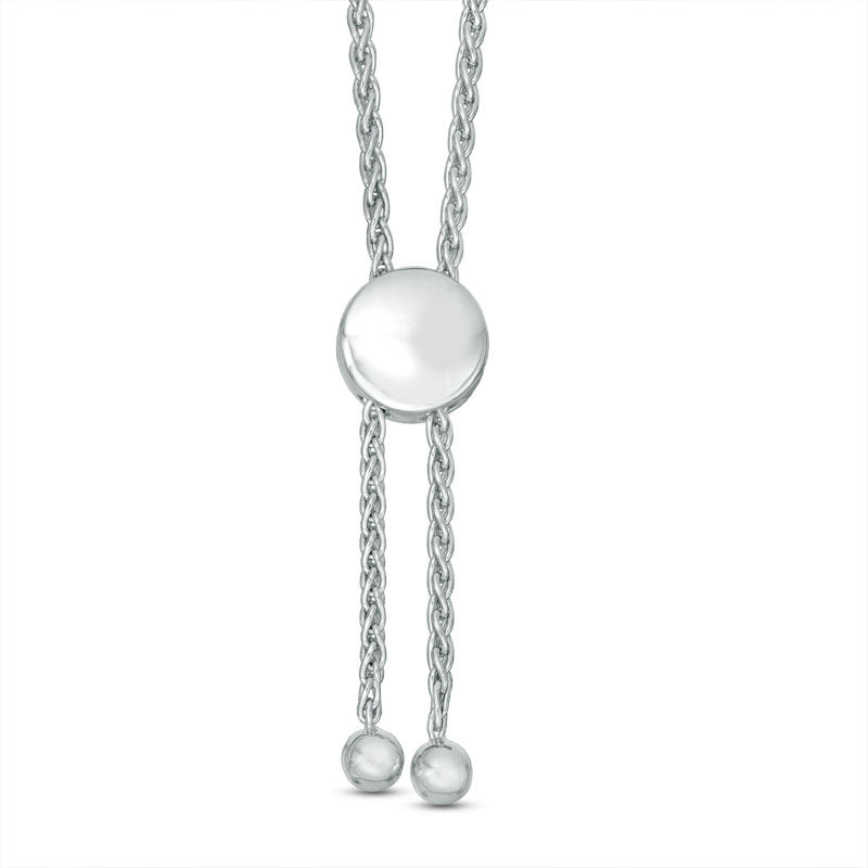 Main Image 2 of Diamond Accent Interlocking Hearts Bolo Bracelet in Sterling Silver and 10K Rose Gold - 9.5"
