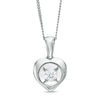 Thumbnail Image 1 of Magnificence™ 1/15 CT. Diamond Solitaire Heart Frame Pendant in 10K White Gold