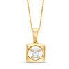 Thumbnail Image 0 of Magnificence™ 1/15 CT. Princess-Cut Diamond Solitaire Frame Pendant in 10K Gold