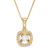 Thumbnail Image 1 of Magnificence™ 1/6 CT. T.W. Diamond Cushion Frame Pendant in 10K Gold