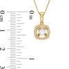 Thumbnail Image 2 of Magnificence™ 1/6 CT. T.W. Diamond Cushion Frame Pendant in 10K Gold