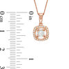 Thumbnail Image 1 of Magnificence™ 1/6 CT. T.W. Diamond Cushion Frame Pendant in 10K Rose Gold
