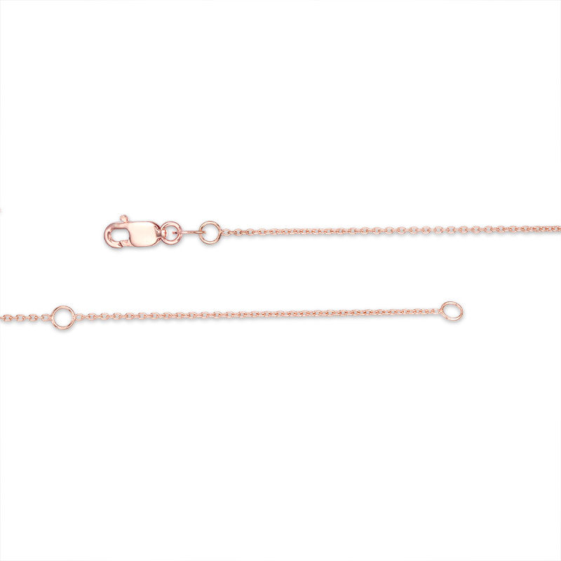 Main Image 3 of Magnificence™ 1/4 CT. T.W. Diamond Frame Necklace in 10K Rose Gold