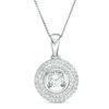 Thumbnail Image 0 of Magnificence™ 1/4 CT. T.W. Diamond Double Frame Pendant in 10K White Gold