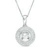 Thumbnail Image 1 of Magnificence™ 1/4 CT. T.W. Diamond Double Frame Pendant in 10K White Gold