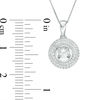 Thumbnail Image 1 of Magnificence™ 1/4 CT. T.W. Diamond Double Frame Pendant in 10K White Gold