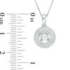 Thumbnail Image 2 of Magnificence™ 1/4 CT. T.W. Diamond Double Frame Pendant in 10K White Gold