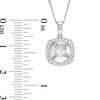 Thumbnail Image 1 of Magnificence™ 1/3 CT. T.W. Diamond Cushion Frame Pendant in 10K White Gold