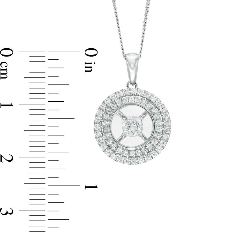 Magnificence™ 1/2 CT. T.W. Diamond Double Frame Pendant in 10K White Gold
