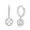 Magnificence™ 1/6 CT. T.W. Diamond Solitaire Frame Drop Earrings in 10K White Gold