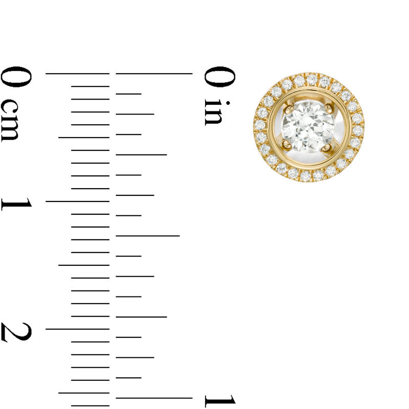 Magnificence™ 1/3 CT. T.W. Diamond Frame Stud Earrings in 10K Gold