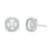Thumbnail Image 1 of Magnificence™ 1/3 CT. T.W. Diamond Cushion Frame Stud Earrings in 10K White Gold