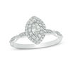 Thumbnail Image 1 of 1/2 CT. T.W. Marquise Diamond Double Frame Vintage-Style Engagement Ring in 14K White Gold
