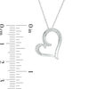 Thumbnail Image 2 of 1/15 CT. T.W. Diamond Tilted Heart Pendant in 10K White Gold