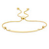 Thumbnail Image 0 of Curved Bar and Double Bead Bolo Bracelet in 10K Gold - 8"