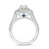 Thumbnail Image 2 of Vera Wang Love Collection 1-1/2 CT. T.W. Diamond Double Cushion Frame Engagement Ring in 14K White Gold