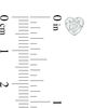 Thumbnail Image 2 of 1/5 CT. T.W. Diamond Solitaire Heart Stud Earrings in Sterling Silver