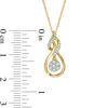 Thumbnail Image 1 of 1/6 CT. T.W. Composite Diamond Flame Pendant in 10K Gold