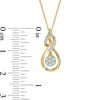 Thumbnail Image 2 of 1/6 CT. T.W. Composite Diamond Flame Pendant in 10K Gold