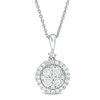 Thumbnail Image 1 of 1/4 CT. T.W. Composite Diamond Frame Pendant in 10K White Gold