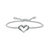 Thumbnail Image 0 of The Kindred Heart from Vera Wang Love Collection 1/10 CT. T.W. Diamond and Sapphire Bracelet in Sterling Silver - 9.0"
