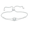 Thumbnail Image 1 of Magnificence™ 1/5 CT. T.W. Diamond Frame Bolo Bracelet in 10K White Gold - 9.25"