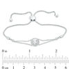 Thumbnail Image 2 of Magnificence™ 1/5 CT. T.W. Diamond Frame Bolo Bracelet in 10K White Gold - 9.25"