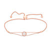 Thumbnail Image 0 of Magnificence™ 1/5 CT. T.W. Diamond Frame Bolo Bracelet in 10K Rose Gold - 9.25"