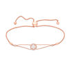 Thumbnail Image 1 of Magnificence™ 1/5 CT. T.W. Diamond Frame Bolo Bracelet in 10K Rose Gold - 9.25"