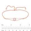 Thumbnail Image 1 of Magnificence™ 1/5 CT. T.W. Diamond Frame Bolo Bracelet in 10K Rose Gold - 9.25"