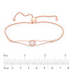 Thumbnail Image 2 of Magnificence™ 1/5 CT. T.W. Diamond Frame Bolo Bracelet in 10K Rose Gold - 9.25"