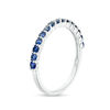 Thumbnail Image 2 of Lab-Created Blue Sapphire Band in Sterling Silver