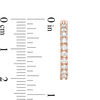 Thumbnail Image 2 of Lab-Created White Sapphire Inside-Out Hoop Earrings in Sterling Silver with 18K Rose Gold Plate