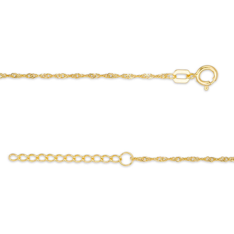 Dolphin Station Anklet in 10K Gold - 10"