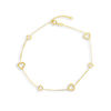 Thumbnail Image 2 of Small and Large Heart Outline Alternating Anklet in 10K Gold - 10"