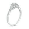 Thumbnail Image 1 of 1/5 CT. T.W. Princess-Cut Diamond Frame with Heart Sides Promise Ring in 10K White Gold